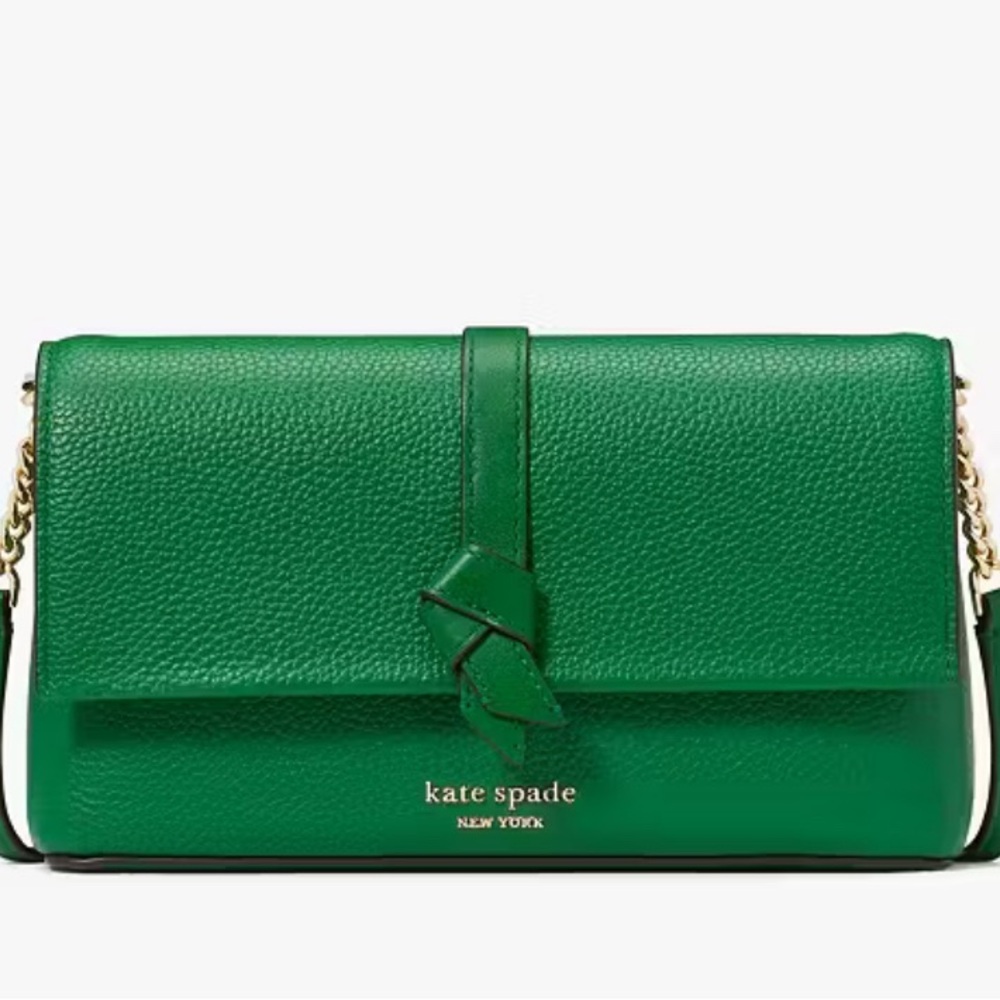 NWT KATE SPADE NEW YORK Emerald Green Knott Crossbody Bag